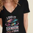 Class Of 2026 Senior Graduation I Did It Women's Jersey Short Sleeve Deep V-Neck Tshirt