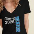 Class Of 2026 Senior Shirt Graduation 2026 Women's Jersey Short Sleeve Deep V-Neck Tshirt