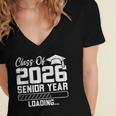 Class Of 2026 Senior Year Loading Countdown Graduation Women's Jersey Short Sleeve Deep V-Neck Tshirt
