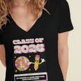 Class Of 2026 Students Graduate 2026 Graduation Women's Jersey Short Sleeve Deep V-Neck Tshirt