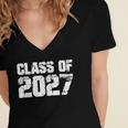 Class Of 2027 High School College Graduation Reunion T-Shirt Women's Jersey Short Sleeve Deep V-Neck Tshirt