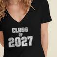 Class Of 2027 Shirt Senior Graduation 2027 Women's Jersey Short Sleeve Deep V-Neck Tshirt