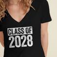 Class Of 2028 Shirt Senior 2028 Graduation Women's Jersey Short Sleeve Deep V-Neck Tshirt
