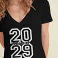 Class Of 2029 Graduating School Class Of 2029 Graduation Women's Jersey Short Sleeve Deep V-Neck Tshirt