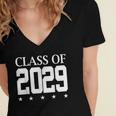 Class Of 2029 School Graduation Graduate s Women's Jersey Short Sleeve Deep V-Neck Tshirt