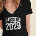 Class Of 2029 Shirt Senior 2029 Graduation Women's Jersey Short Sleeve Deep V-Neck Tshirt