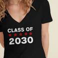 Class Of 2030 Shirt New Kindergarten Student Graduation Women's Jersey Short Sleeve Deep V-Neck Tshirt