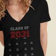 Class Of 2031 Graduation T-Shirt With Space For Hand Prints Women's Jersey Short Sleeve Deep V-Neck Tshirt