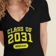 Class Of 2031 Shirts For Kindergarten Photo To Graduation Women's Jersey Short Sleeve Deep V-Neck Tshirt
