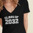 Class Of 2032 32 School Tee Shirt Graduation Class Party Women's Jersey Short Sleeve Deep V-Neck Tshirt