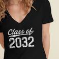 Class Of 2032 Grow With Me Graduation Women's Jersey Short Sleeve Deep V-Neck Tshirt