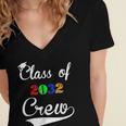 Class Of 2032 Kindergarten Back To School Graduation Women's Jersey Short Sleeve Deep V-Neck Tshirt