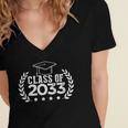 Class Of 2033 Grow With Me Shirt Graduation Kindergarten Women's Jersey Short Sleeve Deep V-Neck Tshirt