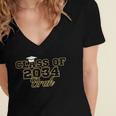 Class Of 2034 Senior 2034 Graduation Bruh Women's Jersey Short Sleeve Deep V-Neck Tshirt