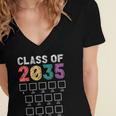Class Of 2035 Graduation Check List Women's Jersey Short Sleeve Deep V-Neck Tshirt