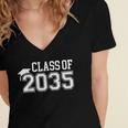 Class Of 2035 Graduation First Day Of School Boys Girls Kids Women's Jersey Short Sleeve Deep V-Neck Tshirt