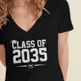 Class Of 2035 Grow With Me Graduation First Day Of School Women's Jersey Short Sleeve Deep V-Neck Tshirt