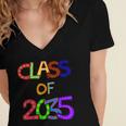 Class Of 2035 Grow With Me Kindergarten Graduation Women's Jersey Short Sleeve Deep V-Neck Tshirt