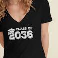 Class Of 2036 Shirt Women Men Kids Senior Graduation 2036 Women's Jersey Short Sleeve Deep V-Neck Tshirt