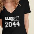 Class Of 2044 Grow With Me First Day Of School Graduation Women's Jersey Short Sleeve Deep V-Neck Tshirt
