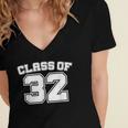 Class Of 32 2032 School Tee Shirt Graduation Class Party Women's Jersey Short Sleeve Deep V-Neck Tshirt