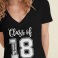 Class Of Two Thousand 18 Shirt Graduation T-Shirt Women's Jersey Short Sleeve Deep V-Neck Tshirt