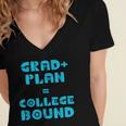 College Bound Graduation 2023 Grad Plan College Bound Women's Jersey Short Sleeve Deep V-Neck Tshirt