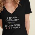 College Graduation Class Of 2021 Finally Graduated Women's Jersey Short Sleeve Deep V-Neck Tshirt