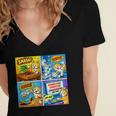 Comic Reader Comic Book Merch Vintage Reading Comic Books Women's Jersey Short Sleeve Deep V-Neck Tshirt