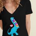 Cool Dinosaur Books Art For Men Women Libarian Book Lover Women's Jersey Short Sleeve Deep V-Neck Tshirt Cool Dinosaur Books Art For Men Women Libarian Book Lover Women's Jersey Short Sleeve Deep V-Neck Tshirt