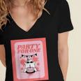 Cool Fun Cute Party Introvert Cat Character Women's Jersey Short Sleeve Deep V-Neck Tshirt Cool Fun Cute Party Introvert Cat Character Women's Jersey Short Sleeve Deep V-Neck Tshirt