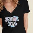 Coquette Senior-Class Of 2026 Preppy Graduation Graduate Women's Jersey Short Sleeve Deep V-Neck Tshirt