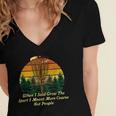 More Course Not People Disc Golf Introvert Golfer Antisocial Women's Jersey Short Sleeve Deep V-Neck Tshirt More Course Not People Disc Golf Introvert Golfer Antisocial Women's Jersey Short Sleeve Deep V-Neck Tshirt