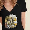 Craft Beer Lover Introverted & Hoppy Women's Jersey Short Sleeve Deep V-Neck Tshirt