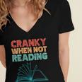 Cranky When Not Reading Retro Vintage Book Lover Women's Jersey Short Sleeve Deep V-Neck Tshirt Cranky When Not Reading Retro Vintage Book Lover Women's Jersey Short Sleeve Deep V-Neck Tshirt