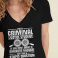 Criminal Justice Degree Graduation Criminal Justice Student Women's Jersey Short Sleeve Deep V-Neck Tshirt
