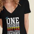 Criminal Justice Graduation Tshirt One Degree Hotter Women's Jersey Short Sleeve Deep V-Neck Tshirt