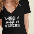 Cross Country Senior Night Senior 2025 Graduation Party 1 Women's Jersey Short Sleeve Deep V-Neck Tshirt