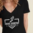 Cross Country Senior Night XC Senior 2026 Graduation 3 Women's Jersey Short Sleeve Deep V-Neck Tshirt