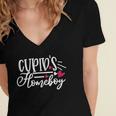 Cupid's Homebody Introvert Valentine's Day Home Women's Jersey Short Sleeve Deep V-Neck Tshirt Cupid's Homebody Introvert Valentine's Day Home Women's Jersey Short Sleeve Deep V-Neck Tshirt