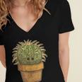 Cute Golden Barrel Cactus Introvert Distressed Women's Jersey Short Sleeve Deep V-Neck Tshirt Cute Golden Barrel Cactus Introvert Distressed Women's Jersey Short Sleeve Deep V-Neck Tshirt
