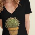 Cute Golden Barrel Cactus Introvert Distressed Women's Jersey Short Sleeve Deep V-Neck Tshirt Cute Golden Barrel Cactus Introvert Distressed Women's Jersey Short Sleeve Deep V-Neck Tshirt