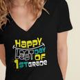 Cute Happy Last Day Of 1st Grade Shirt Kids Graduation Women's Jersey Short Sleeve Deep V-Neck Tshirt
