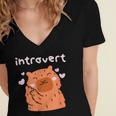Cute Introvert Graphic Tee Women's Jersey Short Sleeve Deep V-Neck Tshirt Cute Introvert Graphic Tee Women's Jersey Short Sleeve Deep V-Neck Tshirt