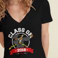 Dabbing Graduation Class Of 2018 TShirt History Month Women's Jersey Short Sleeve Deep V-Neck Tshirt
