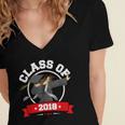 Dabbing Graduation Class Of 2018 Women Women's Jersey Short Sleeve Deep V-Neck Tshirt