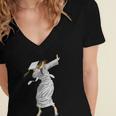 Dabbing Graduation Class Of 2025 Woman Graduation Women's Jersey Short Sleeve Deep V-Neck Tshirt