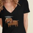 Dachshund Graduation 2018 Dog Graduation Shirt For Men Women Kids Women's Jersey Short Sleeve Deep V-Neck Tshirt