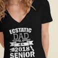 Dad Of a 2018 Senior Graduation Women's Jersey Short Sleeve Deep V-Neck Tshirt