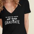 My Dad Graduated Matching Family Graduation Party Women's Jersey Short Sleeve Deep V-Neck Tshirt